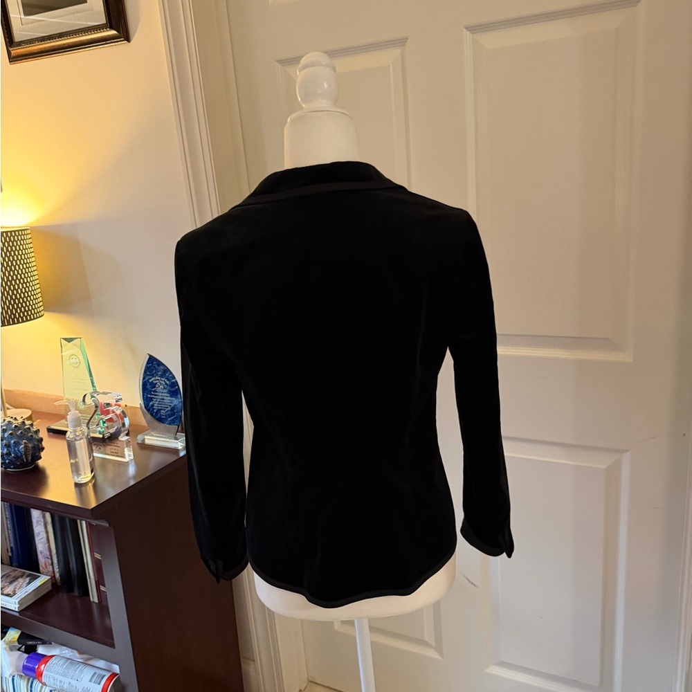 Ann Taylor Black Velvet Blazer - Picture 2 of 3